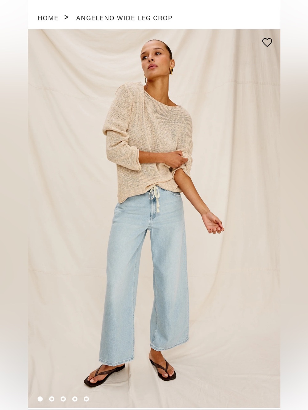 Rails Angelo Cropped Ultra Wide Leg Jeans Size 26